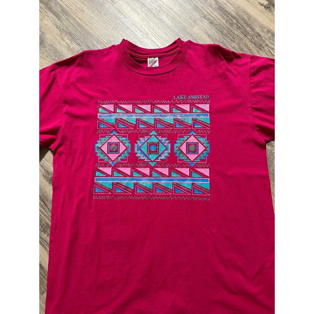 VTG Lake Amistad T-Shirt Men's Size XL Single Stitch Made In USA Jerzees Travel - Picture 5 of 8